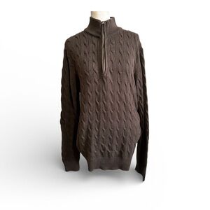 Banana Republic women’s Dark Brown Zip-Up Sweater size M